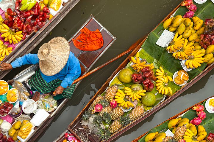 Floating market in Thailand Floating market in Thailand